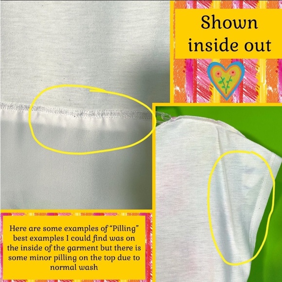 S WHITE TUNIC W WATERCOLOR FLORAL&SEQUIN DET SEMI SHEER HEM *Preowned/some wear* - Picture 10 of 14